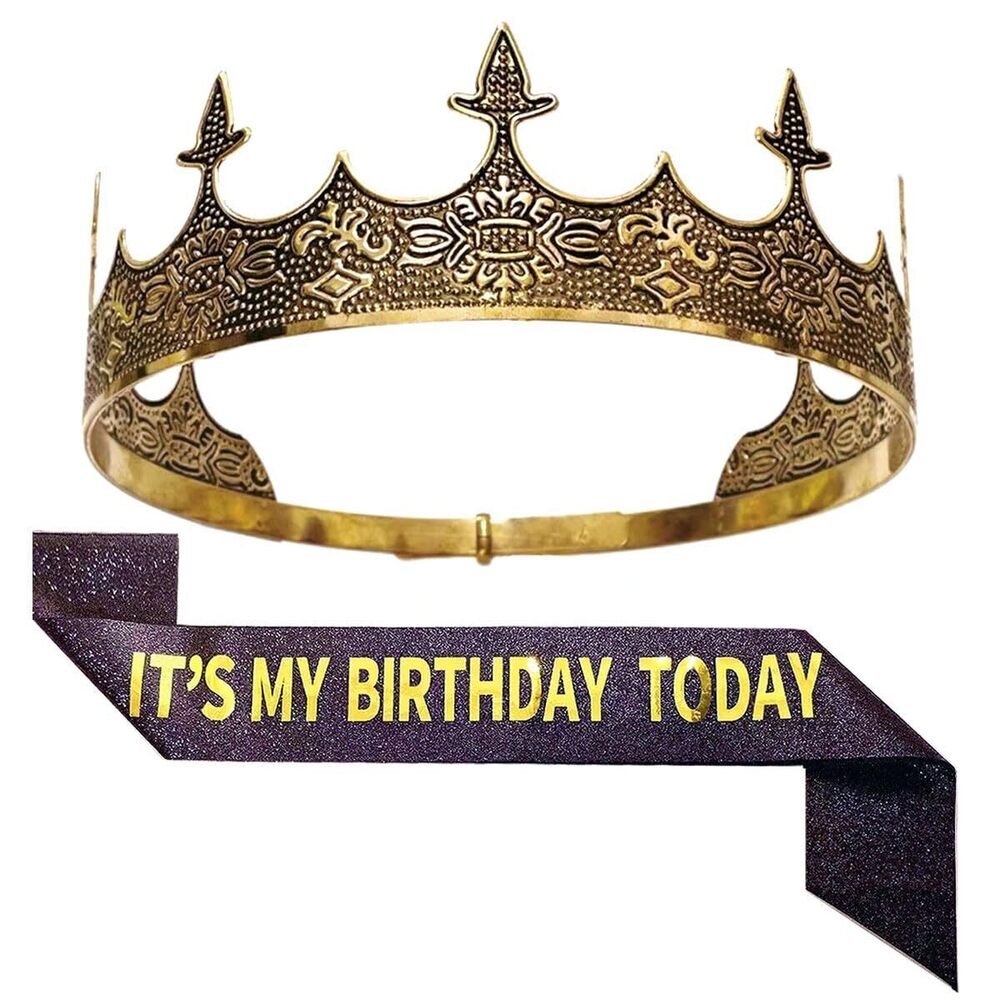 1838 Birthday Crown Headwear, Unisex Party Ribbon Decoration, Universal